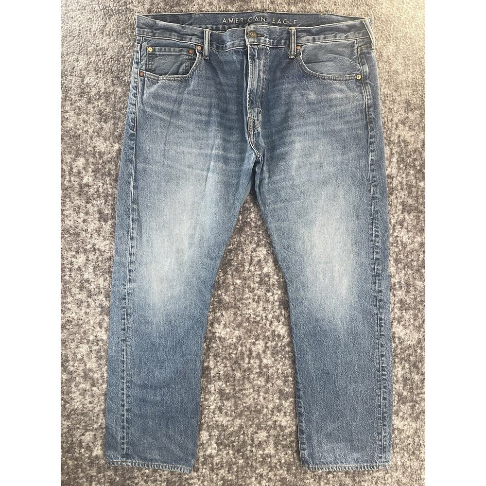 American Eagle Men’s Jeans 42x31 Original Straight Fit Medium Wash Stretch Denim
